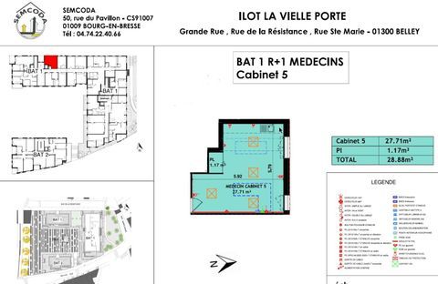 BELLEY - Cabinet M&eacute;dical - Vieille Porte 508 01000 Belley