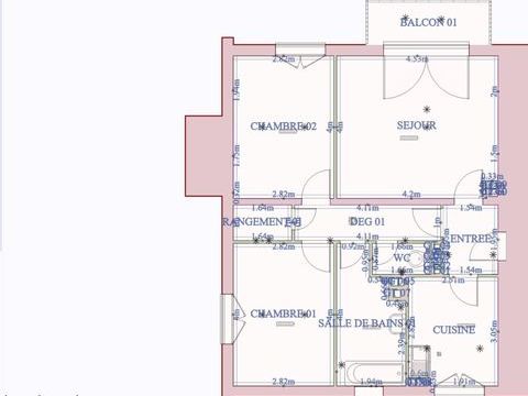   45500004 - Appartement - F3 - Pfetterhouse (68480) Appartement - 3 pi�ce(s) - 65 m�