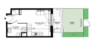  Appartement � louer 1 pi�ce 26 m�