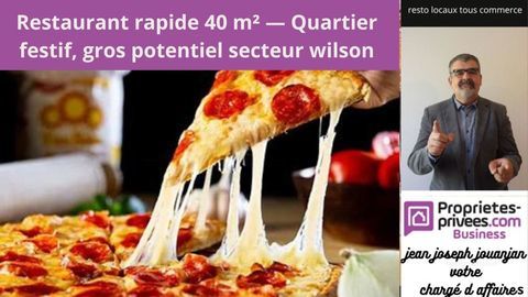 Restaurant rapide 40 m&sup2;  Quartier festif, gros potentiel 77800 31000 Toulouse