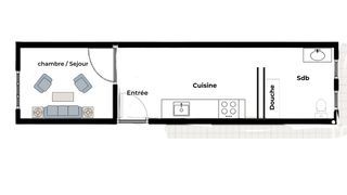  Appartement � louer 1 pi�ce 21 m�