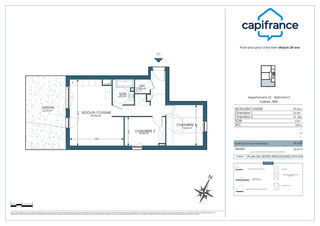  Appartement � vendre 3 pi�ces 68 m�