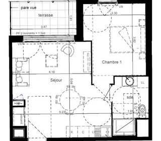  Appartement � vendre 2 pi�ces 41 m�