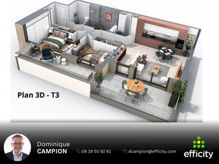  Appartement � vendre 3 pi�ces 75 m�