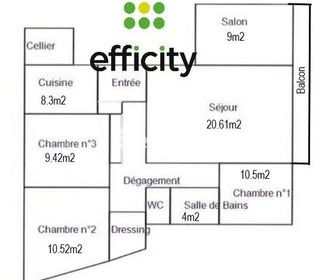  Appartement � vendre 5 pi�ces 92 m�