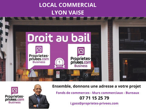 69009 LYON - Cession de bail, local commercial 60 m&sup2; 55000 69009 Lyon