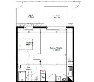  Appartement � louer 2 pi�ces 44 m�