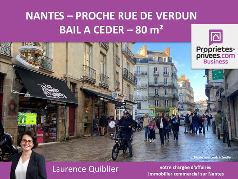 44000 NANTES - BAIL A CEDER , LOCAL COMMERCIAL 80 m², CENTRE VILLE 89600 44000 Nantes
