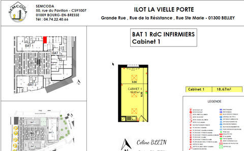 BELLEY - Local d'activit&eacute; 432 01100 Belley