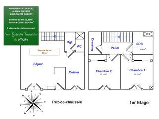  Appartement � vendre 3 pi�ces 60 m�