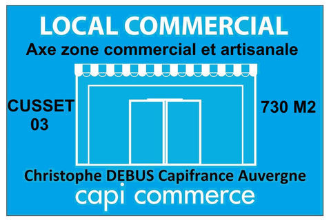 Local, magasin 730 M2 à louer proche de VICHY Zone commerciale de CARREFOUR CUSSET (03) 9700 03200 Vichy