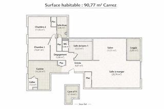  Appartement � vendre 4 pi�ces 90 m�