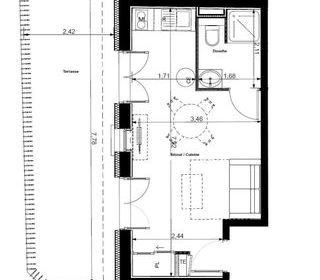  Appartement � vendre 1 pi�ce 22 m�