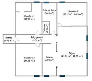  Appartement � vendre 4 pi�ces 79 m�