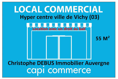 A LOUER � Droit au bail d'un local commercial d'exception en hypercentre de Vichy (03200) 190400 03200 Vichy