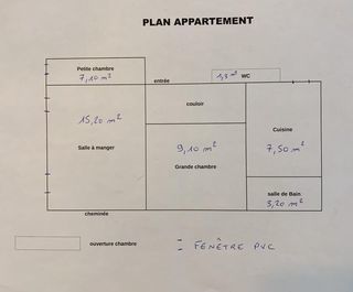  Appartement � louer 2 pi�ces 45 m�
