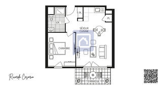  Appartement � vendre 2 pi�ces 45 m�