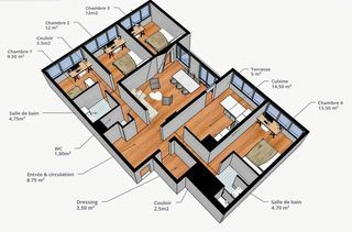  Appartement � louer 5 pi�ces 112 m�