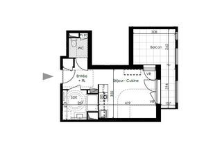  Appartement � louer 1 pi�ce 27 m�