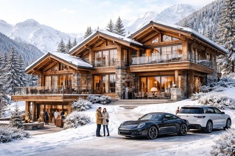   ENSEMBLE ALPIN ULTRA-PREMIUM de 3 400 m� � TIGNES (73) 5 Chalets haut de gamme , acc�s ski au pied, vue, piscine Propri�t�/ch�teau - 15 + pi�ce(s) - 2808 m�