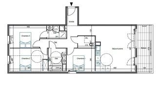  Appartement � louer 4 pi�ces 85 m�