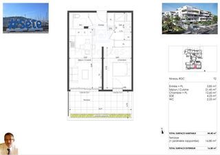  Appartement � vendre 2 pi�ces 44 m�