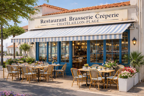 FONDS DE COMMERCE RESTAURANT BRASSERIE CREPERIE A VENDRE VILLE BALNEAIRE EMPLACEMENT PREMIMIUM AVEC VENTE DES MURS INDISSOCIALES 309720 17340 Chatelaillon plage