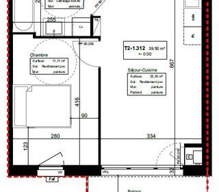  Appartement � louer 2 pi�ces 39 m�