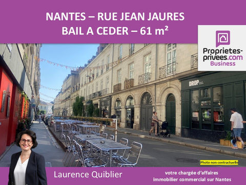 44000 NANTES - RUE JEAN JAURES - BAIL A CEDER , LOCAL COMMERCIAL 61 M² 39200 44000 Nantes