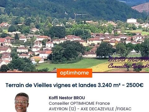 AVEYRON (12) - Terrains &agrave;  vendre de 3.240 m&sup2; sur l'AXE DECAZEVILLE/FIGEAC 2500 12300 Boisse penchot
