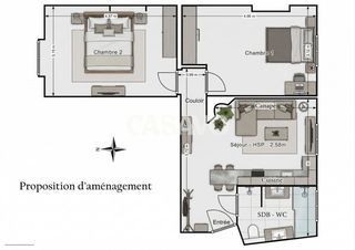  Appartement � vendre 3 pi�ces 50 m�