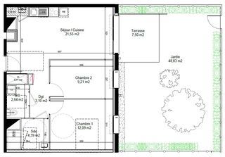  Appartement � louer 3 pi�ces 54 m�