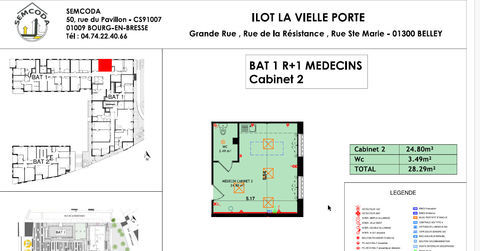 BELLEY - Cabinet M&eacute;decin 545 01000 Belley