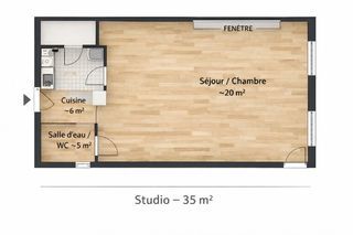  Appartement � vendre 1 pi�ce 35 m�