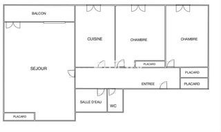  Appartement � vendre 3 pi�ces 65 m�