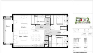  Appartement � vendre 4 pi�ces 84 m�