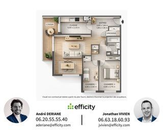  Appartement � vendre 3 pi�ces 75 m�