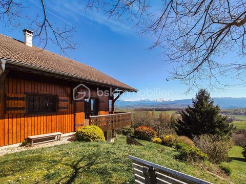   Chalet familial avec panorama Mont-Blanc, Aravis et Bauges � 150 m� et 3 106 m� de terrain Chalet - 7 pi�ce(s) - 150 m�