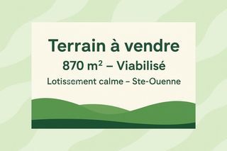  Terrain � vendre 872 m�