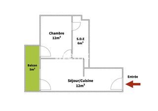  Appartement � vendre 2 pi�ces 38 m�