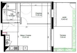  Appartement � louer 2 pi�ces 39 m�