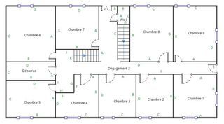  Immeuble � vendre 14 pi�ces 500 m�