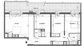  Appartement � vendre 4 pi�ces 82 m�