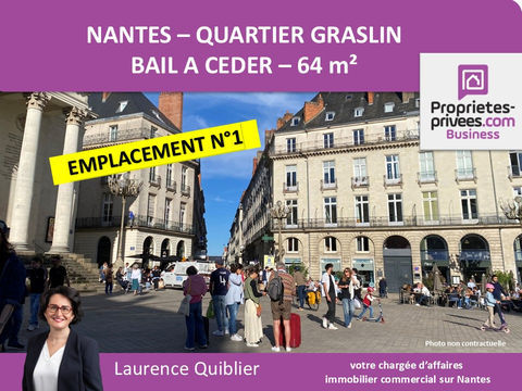 44000 NANTES - BAIL A CEDER, LOCAL COMMERCIAL 64 m² - QUARTIER GRASLIN 119840 44000 Nantes