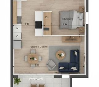  Appartement � vendre 1 pi�ce 39 m�