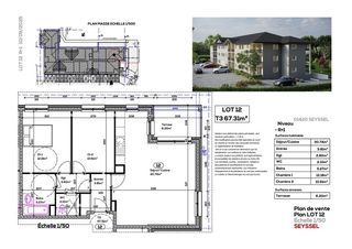  Appartement � vendre 3 pi�ces 67 m�