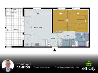  Appartement � vendre 3 pi�ces 64 m�