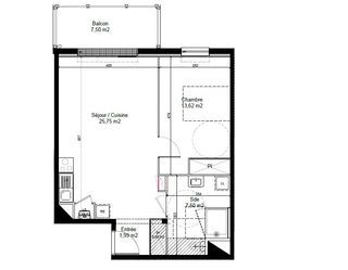  Appartement � louer 2 pi�ces 50 m�