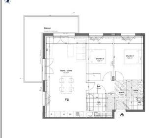  Appartement � vendre 3 pi�ces 69 m�