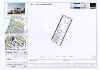  Appartement � vendre 1 pi�ce 19 m�